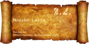 Noszko Leila névjegykártya